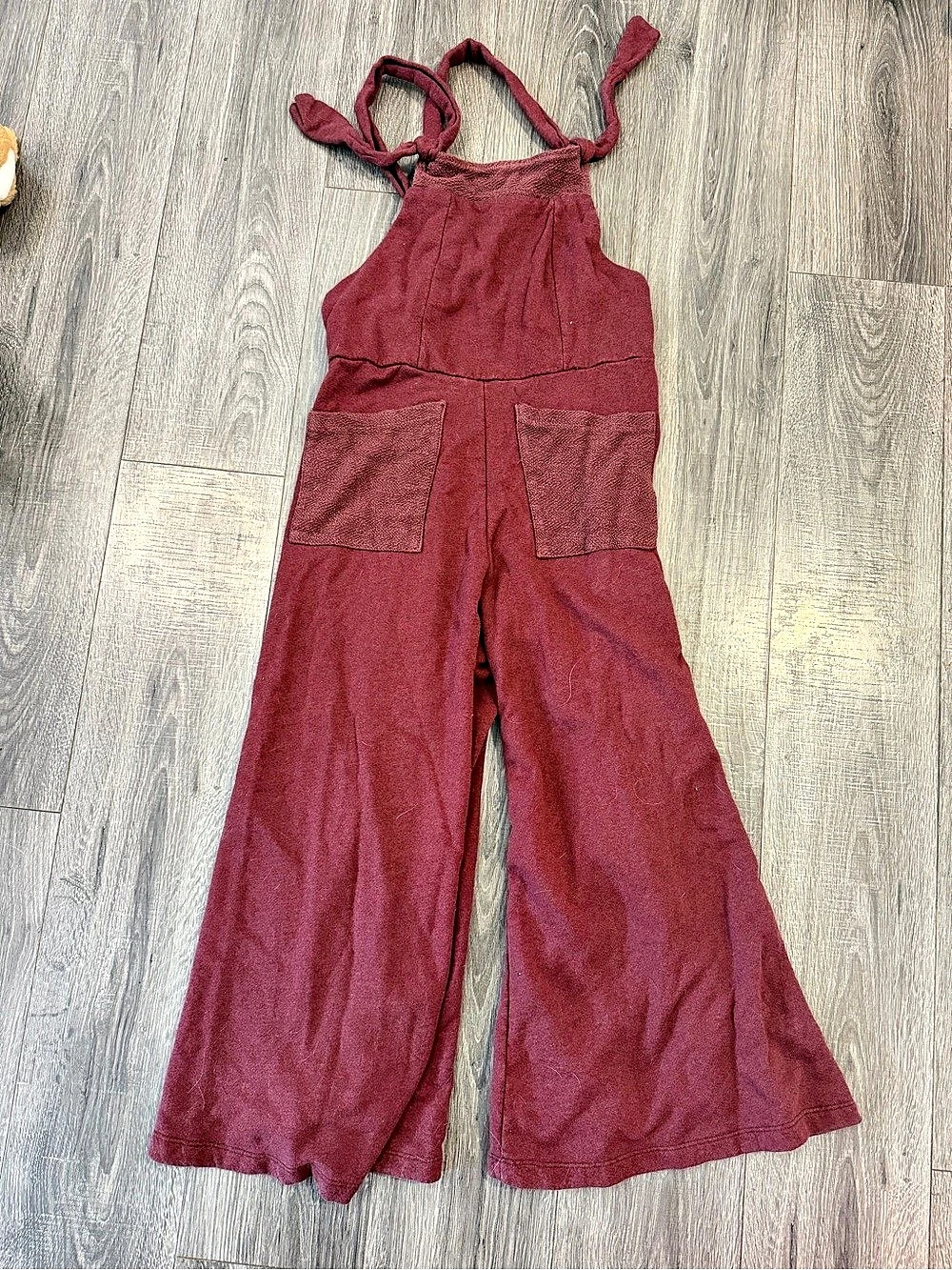 Bucket List  Burgundy Wide Leg Jumpsuit